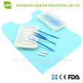 Kit de cirurgia oral de 6 peças, kits de instrumentos descontínidos Instrumentos de instrumentos dentários